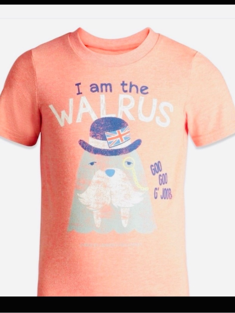 LENNON & MCCARTNEY size 18 month "I Am the Walrus " T-shirt. Unisex RARE! $24